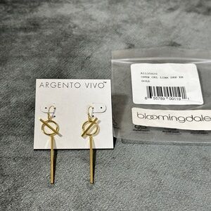 Argento Vivo Circle and Bar Drop Earrings